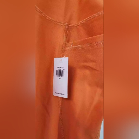 Old Navy High Rise Power Soft Bike Short, Orange, 4X - Picture 8 of 9